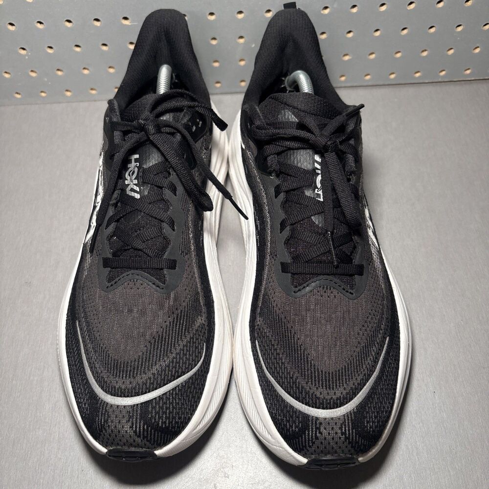 Hoka One One Skyflow Shoes Mens Sz 12 Black White Running Walking Athletic Gym - Picture 6 of 14